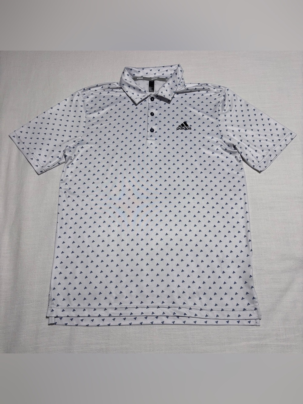 Men’s Adidas Ultimate Printed Golf Polo Shirt | White | Size Small | ADVR0794